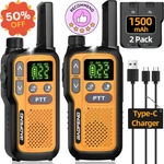 Rechargeable Walkie Talkie Frs Two Way Radio With 1500MAH Li-ion Battery Usb (2P. Fixed Price $24.99.