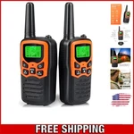 Outdoor-ready Walkie Talkies With Lcd Display & Emergency Led Light 2 Pack. Fixed Price $33.99.