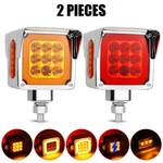 2X 3" Amber/red Led Dual Face Semi Truck Fender Side Marker Light Turn Signal. Fixed Price $31.98.