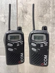 Icom IC-4008A Frs Uhf Fm Transceiver Way Radios Walkie Talkie (set Of 2). Fixed Price $54.00.