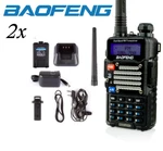 Usa 2X- Baofeng UV-5R V2+ Dual-band Two-way Radio Walkie Talkie. Fixed Price $46.49.