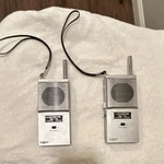 Lafayette HA-73 Analog 2-CHANNEL Handheld Walkie Talkie Pair Silver/black. Fixed Price $25.00.