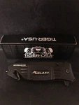 Tiger Usa Folding Pocket Knife Surgical Steel Blade Liner Lock Midland Emergency. Fixed Price $8.99.