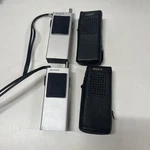 Lot Of 2 Vintage Japan Sony Handheld CB-801W Transceivers Leather Case Tested. Fixed Price $110.00.