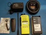 Motorola HT1250 Uhf 450-527MH 128 Channel Yellow Case Mint Tested. Fixed Price $275.00.