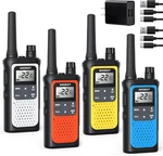 Rechargeable Walkie Talkies For Adults, Noaa Alerts, 4 Pack, Long Range. Fixed Price $93.99.