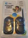 At&t Sports 200 Toy Walkie Talkies Belt Clip Ft Range New Old Stock. Fixed Price $14.99.