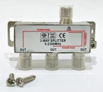 3-WAY Coaxial Cable Splitter Catv Sat Hdtv Broadband Modem, Power Pass 5-2300MHZ. Fixed Price $5.95.