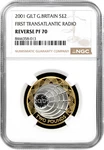 2001 Silver Transatlantic Marconi Radio Reverse Proof Ngc PF70 / RP70 Britain. Fixed Price $379.79.