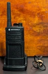 Motorola RMM2050 Waterproof Analog Two Way Radio Channels W/ Charging Stand. Fixed Price $99.99.