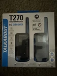 Motorola T270 Two-way Walkie Talkie Set Black/blue, Pair Of. Fixed Price $40.00.