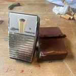 Vintage Lafayette FS-91 9-TRANSISTOR Pocket Radio W/ Leather Case Repair. Fixed Price $25.00.