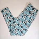 Lularoe Disney Minnie Mouse Leggings Womens 30TC Teal Beige Print Butter Soft. Fixed Price $24.29.