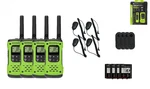 Motorola Frs Talkabout T600 H20 Two Way Radio 4-PACK Waterproof With Remote Mics. Fixed Price $258.00.