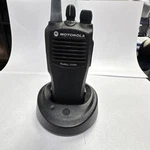 Motorola Radius CP200 Portable Two-way Radio W/ Charger Dock, Analog P25, Black. Fixed Price $100.00.