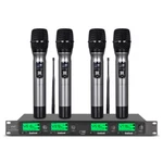 Pro Audio Uhf Wireless Microphone System 4 Channel Handheld Metal Dynamic. Fixed Price $179.00.