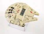Star Wars Millenium Falcon Clock Radio With Stand - Works. Fixed Price $10.00.