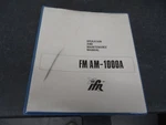 Ifr FM/AM-1000A Operation And Maintenance Manual. Fixed Price $175.00.