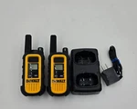 Gently Used Dewalt DXFRS300 Two Way Uhf/fm Radio Walkie Talkie - Set Of 2. Fixed Price $59.99.
