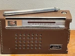 Lafayette Vintage 8 Transistor Portable Am Radio W/ Leather Case, Works. Fixed Price $28.00.