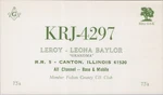 Vintage Cb Radio Qsl Postcard Leroy Leona Baylor 1960S Canton Illinois. Fixed Price $9.66.