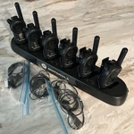 6 Motorola CLS1410 W/ Batteries Belt Clips 3 Earpieces Charger (no Adapter). Fixed Price $180.00.