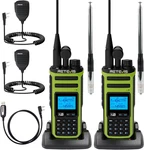A3 High Power Handheld Ham Radio With Shoulder Mic & T-shape Antenna, 2 Pack. Fixed Price $266.99.
