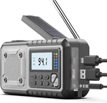 Emergency Weather Radio 5000MAH With Solar Hand Crank, Men Dad Husband Cool Gadg. Fixed Price $36.63.