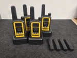 Dewalt DXFRS800 IP67 Heavy Duty Walkie Talkies 4 Pack Open Box Complete Set. Fixed Price $199.95.