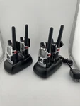 Set Of 4 Motorola K7GMJBGJ Long Range Two Way Radio Walkie Talkies - Read. Fixed Price $40.00.