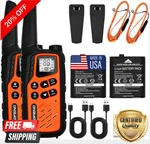 2 Pack Long Range Walkie Talkie 100 Mile Two Way Radio Charge Headset Waterproof. Fixed Price $31.98.