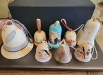 Southwestern Bells Lot Of 8 (1 Duplicate) Vtg. Nice Variety See Photos. Fixed Price $38.00.