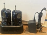 Uniden RC6248 Black Set Of 2-WAY Walkie Talkies W/ Charging Base-works Great. Fixed Price $15.00.