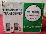 Vintage Ross 7451 Transistor Transceiver Radio Walkie-talkie Pair. Fixed Price $39.99.