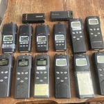 Bulk Lot Of Two Way Radios : Harris And Macom Walkie Talkies (12)TOTAL For Parts. Fixed Price $50.00.