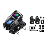 Support Fm Radio Motorcycle Intercom Helmet Bluetooth Headset Lcd Waterproof. Fixed Price $28.61.