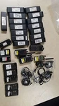 Big Lot Of Radios Batteries, Cables, As Is Untested! Some Good Stuff!. Fixed Price $93.25.
