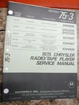 1975 Dodge Dart Charger Plymouth Duster Motorola Radio Factory Service Manual. Fixed Price $14.87.