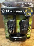 Midland 28-CHANNEL W/ 24-MILE Range Pack Walkie Talkies #LXT460VP3. Fixed Price $59.99.