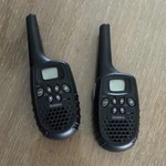 Uniden Handheld Walkie Talkies Black Pair Call Button Channel Scan Lock. Fixed Price $25.00.