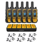 Dewalt 2W Waterproof Walkie Talkies 6-PACK W/ Headsets DXFRS800BCH6-SV1. Fixed Price $720.00.