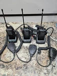 Lot Of 3 Icom IC-F4011 Uhf Radios With Handsets, Batteries & Chargers BC-160. Fixed Price $113.99.