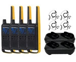 Motorola Solutions T470 Two Way Radios Ptt Earpieces Charging Trays 4-PACK. Fixed Price $238.00.