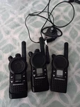 Motorola CLS1110 Portable Handheld Two-way Radios Set Of 3 With Earpiece. Fixed Price $165.50.