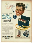 1946 General Electric Portable Radio Self-charging Frank Sinatra Print. Fixed Price $19.95.