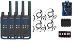 Motorola Solutions T802 Two Way Radios W/ Ptt Earpieces, Bluetooth 4-PACK. Fixed Price $285.00.