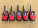 Floureon XF-638 Walkie Talkie 5-PACK Two-way Radios Frs Gmrs 22CH Black Red. Fixed Price $44.95.