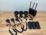 Motorola CP200 Vhf 16 Radios - AAH50KDC9AA2AN (3) Parts & Chargers. Fixed Price $300.00.