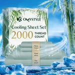 4-PIECE Premium Bamboo Blend Bed Set Deep Pocket Breathable Soft. Fixed Price $29.99.