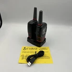 Cobra CXT565 Pair Of Two-way Radio Walkie Talkies Rechargeable Batteries & Dock. Fixed Price $25.99.